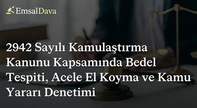 2942 Sayılı Kamulaştırma Kanunu Kapsamında Bedel Tespiti, Acele El Koyma ve Kamu Yararı Denetimi