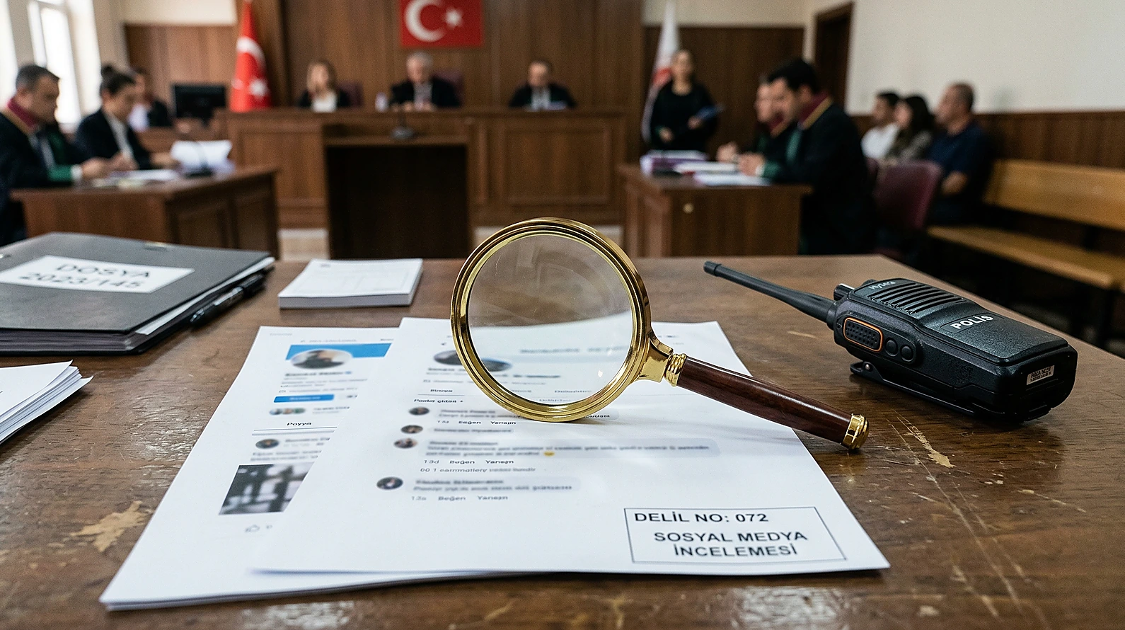 Ceza yargılamasında aleniyet unsuru ve ispat araçları simgesel görseli.