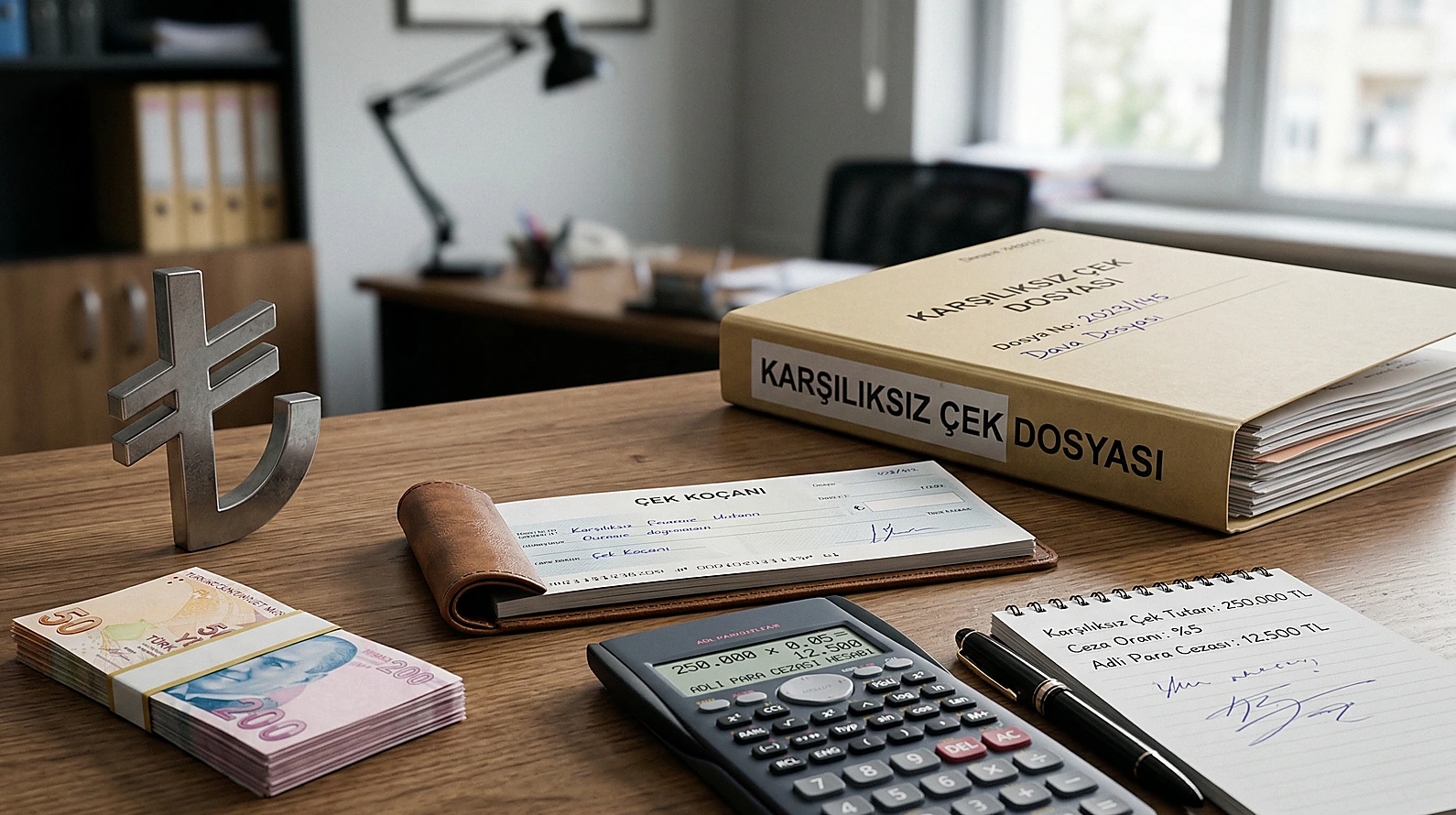 Karşılıksız çek adli para cezası hesaplama aşamaları görseli