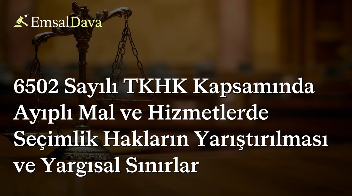 6502 Sayılı TKHK Kapsamında Ayıplı Mal ve Hizmetlerde Seçimlik Hakların Yarıştırılması ve Yargısal Sınırlar