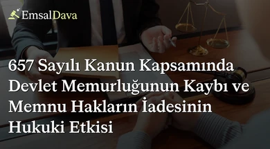 657 Sayılı Kanun Kapsamında Devlet Memurluğunun Kaybı ve Memnu Hakların İadesinin Hukuki Etkisi