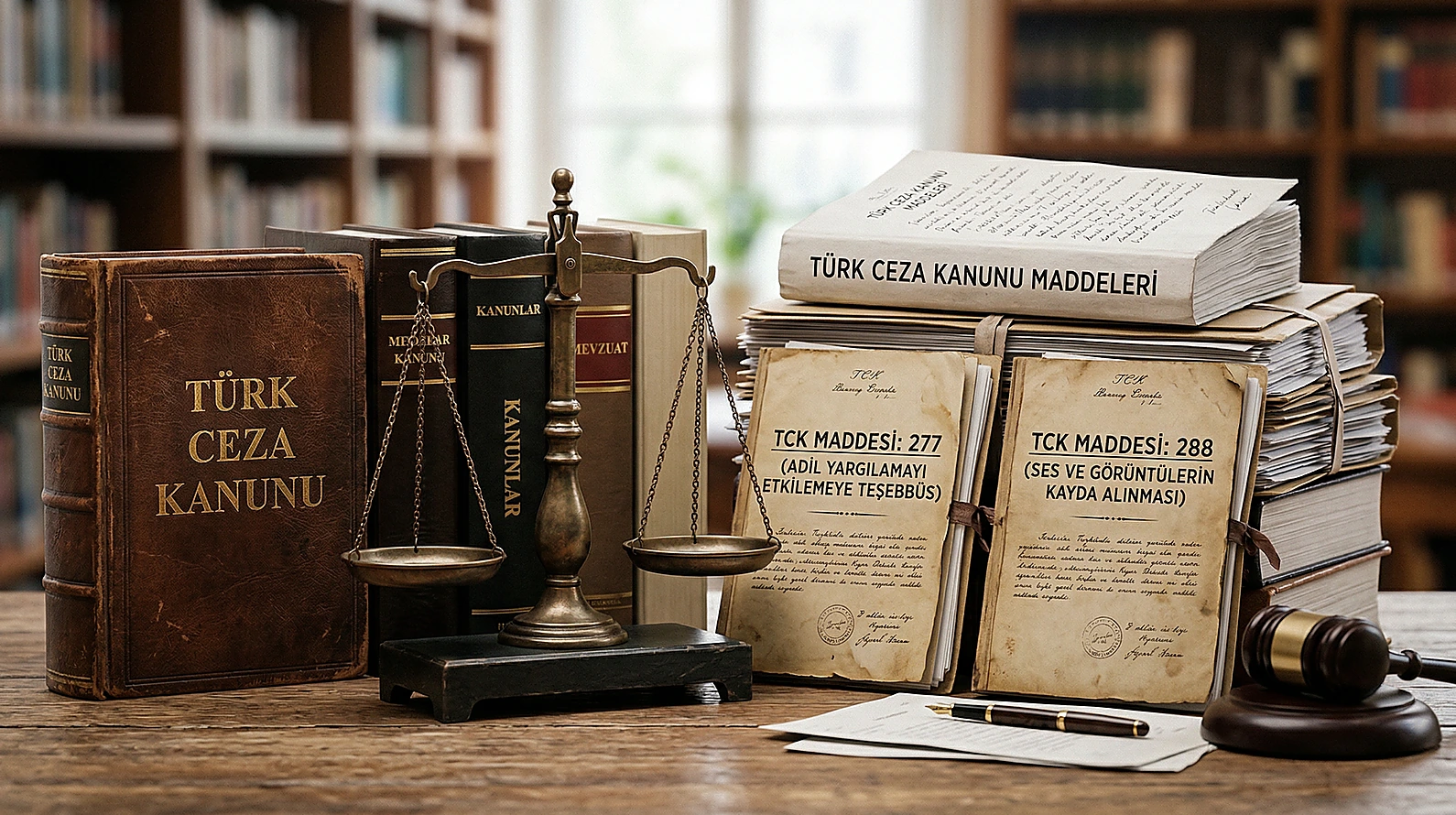 TCK 277 ve 288 karşılaştırmasını simgeleyen hukuki belgeler