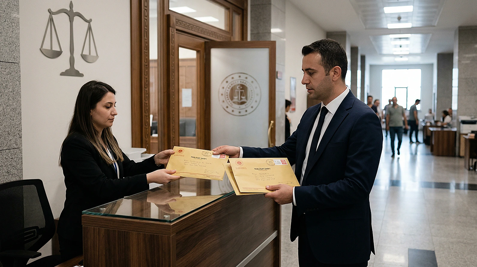 Ceza mahkemesi kaleminde tebligat ve itiraz işlemleri.