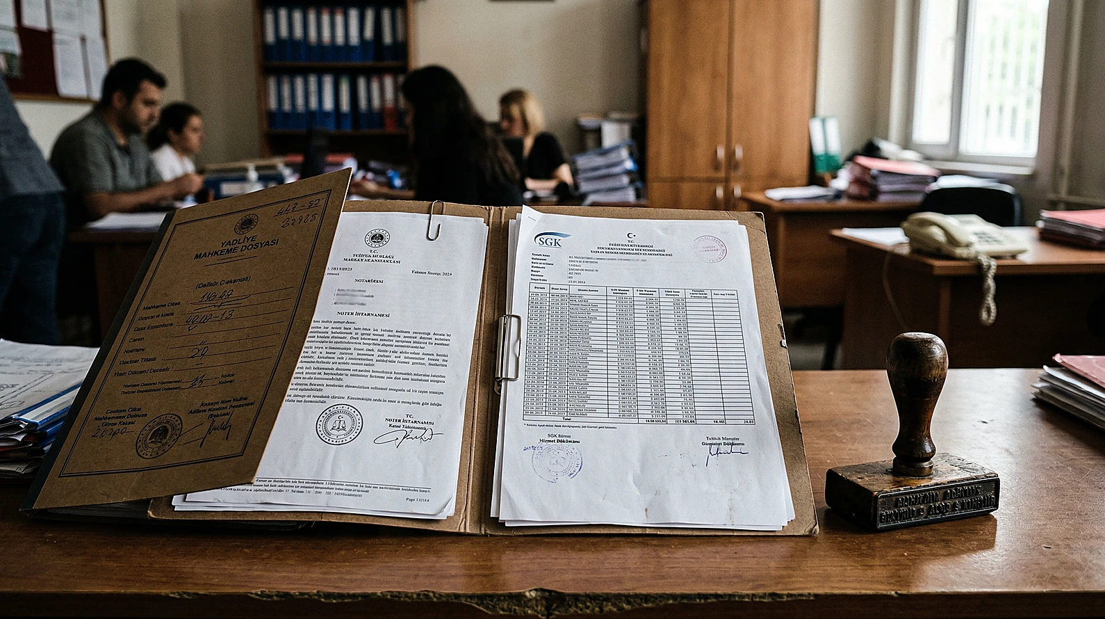İş hukuku yargılamasında delil tespiti ve ihtarname süreci görseli.