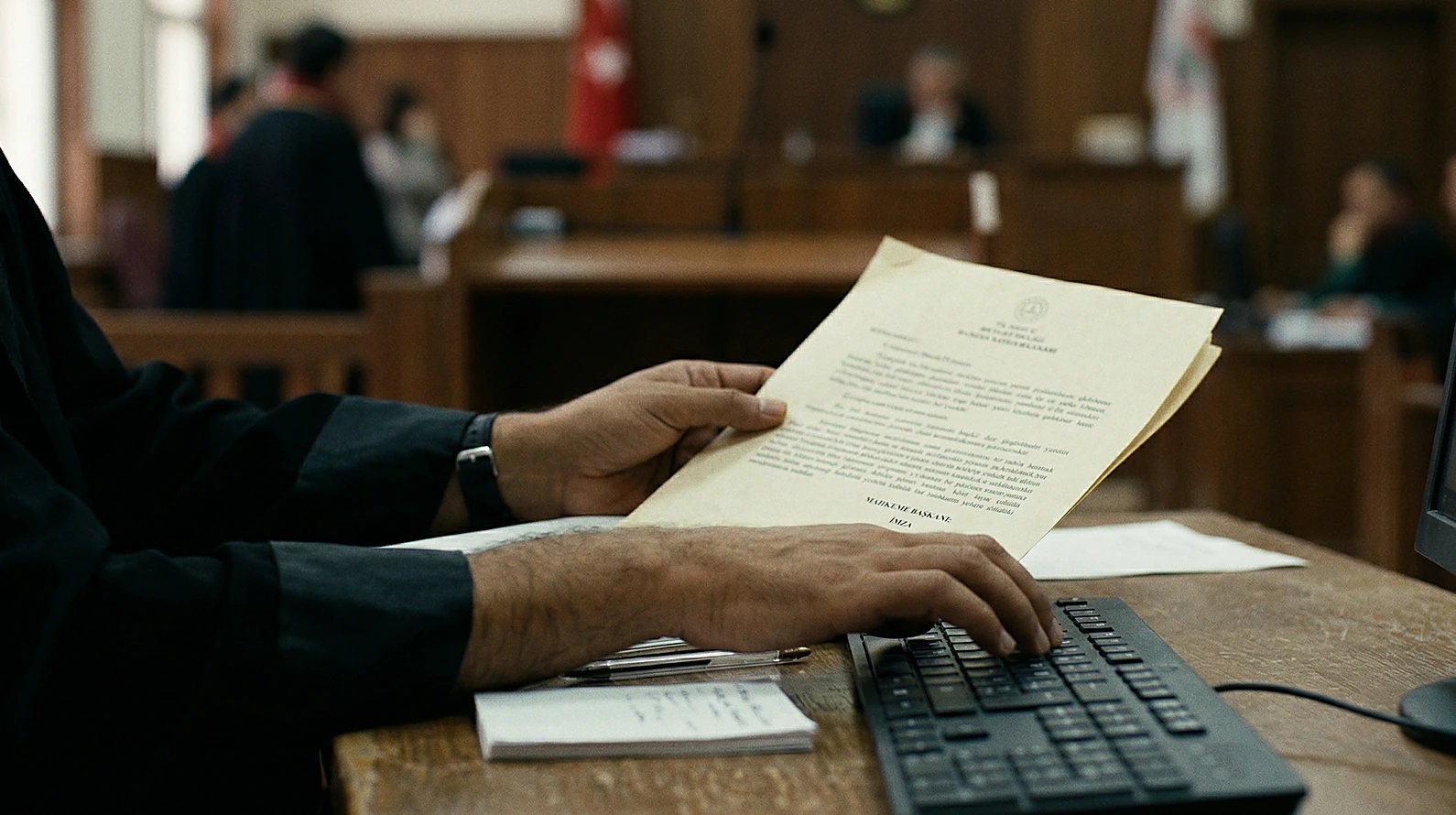 Ceza yargılamasında maddi gerçeğin resmiyete döküldüğü duruşma tutanağı.