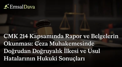 CMK 214 Kapsamında Rapor ve Belgelerin Okunması: Ceza Muhakemesinde Doğrudan Doğruyalık İlkesi ve Usul Hatalarının Hukuki Sonuçları