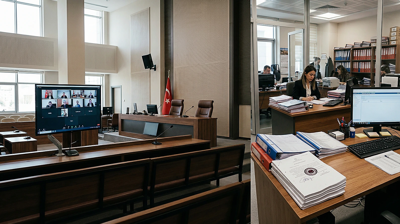 HAGB kararı ve duruşma açılma sürecini temsil eden SEGBİS ekranı.