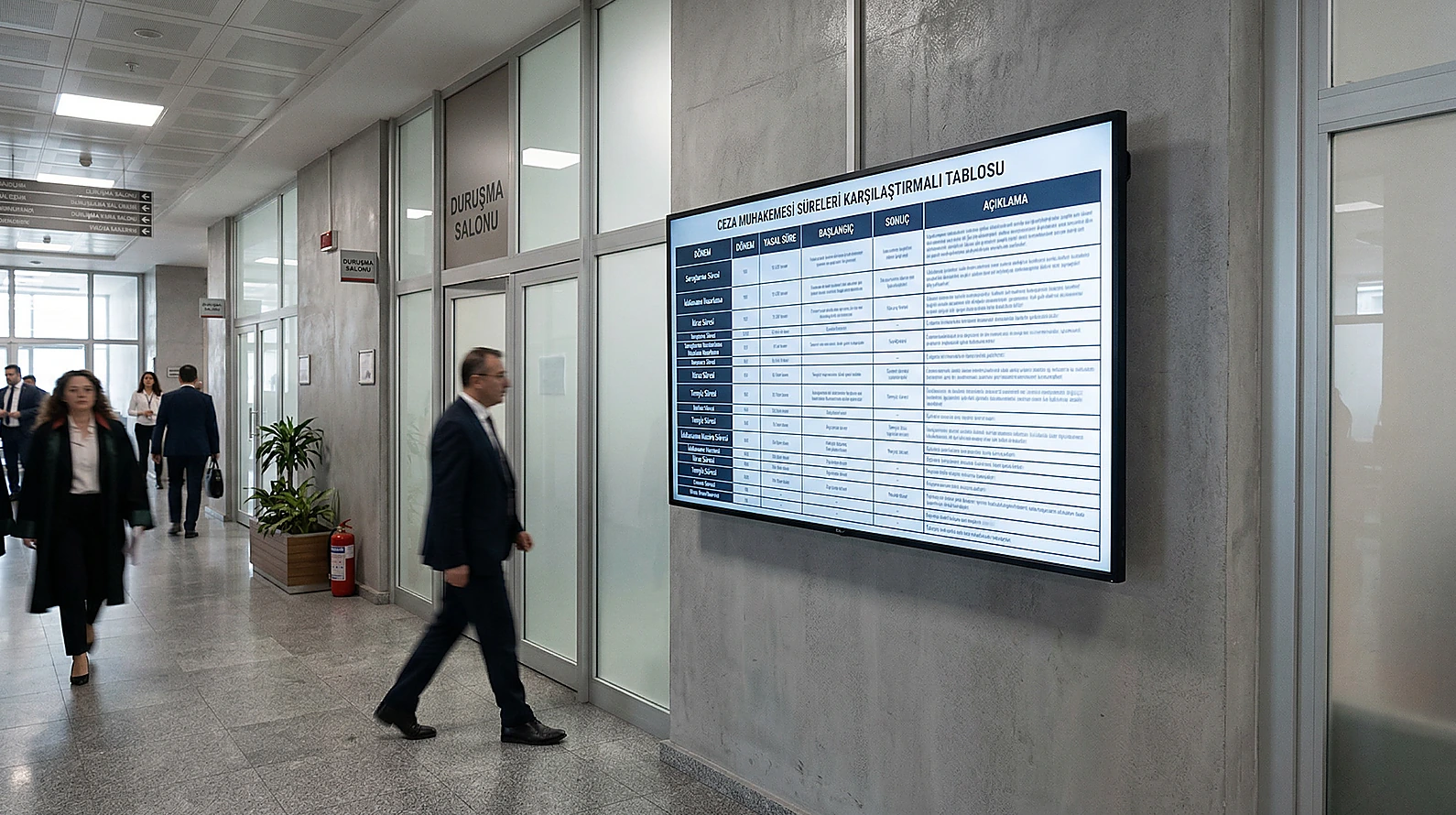 Ceza muhakemesinde temyiz sürelerinin değişimini gösteren şematik tablo görünümü.