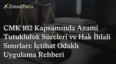 CMK 102 Kapsamında Azami Tutukluluk Süreleri ve Hak İhlali Sınırları: İçtihat Odaklı Uygulama Rehberi