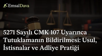 5271 Sayılı CMK 107 Uyarınca Tutuklamanın Bildirilmesi: Usul, İstisnalar ve Adliye Pratiği