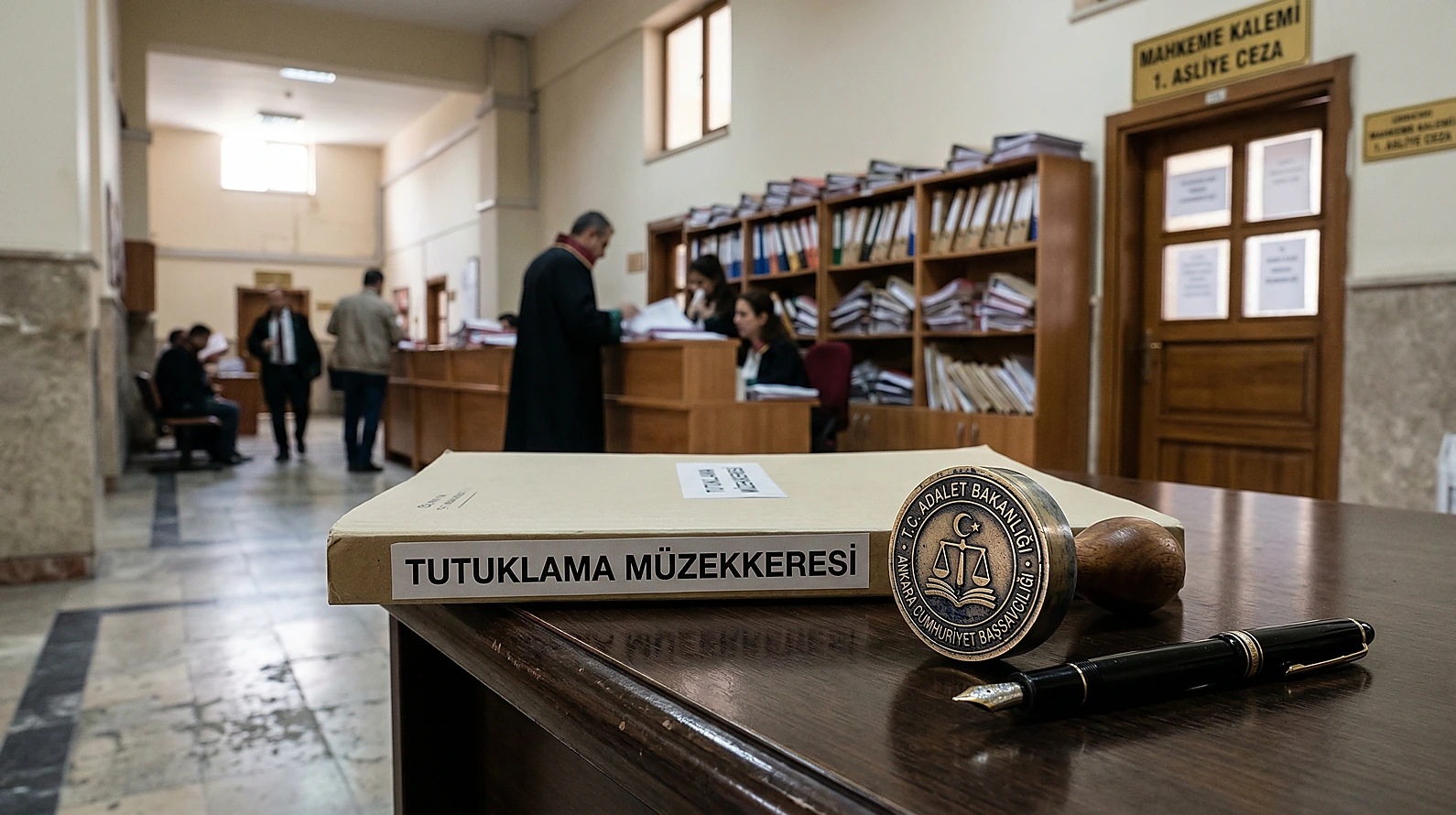 Tutuklama müzekkeresi ve mahkeme kalemi detay görseli.