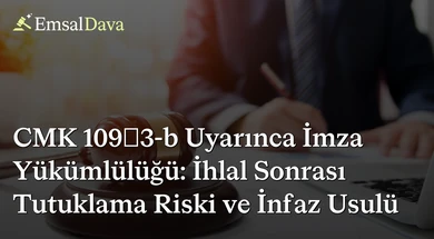CMK 109/3-b Uyarınca İmza Yükümlülüğü: İhlal Sonrası Tutuklama Riski ve İnfaz Usulü