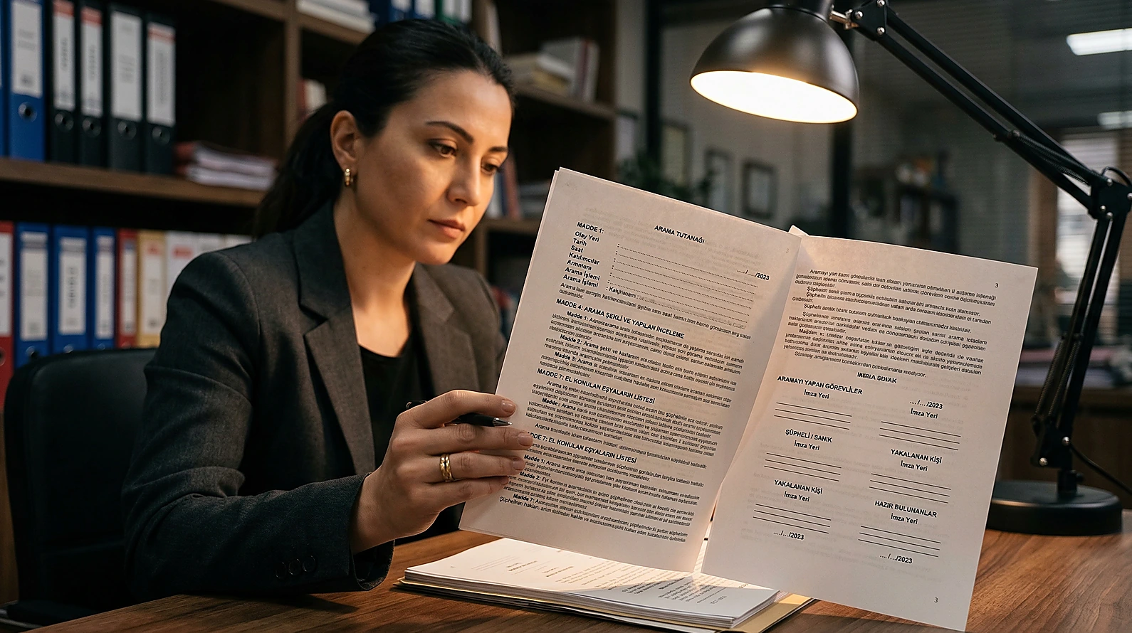 Usulüne uygun düzenlenmiş bir adli arama tutanağının teknik detayları.