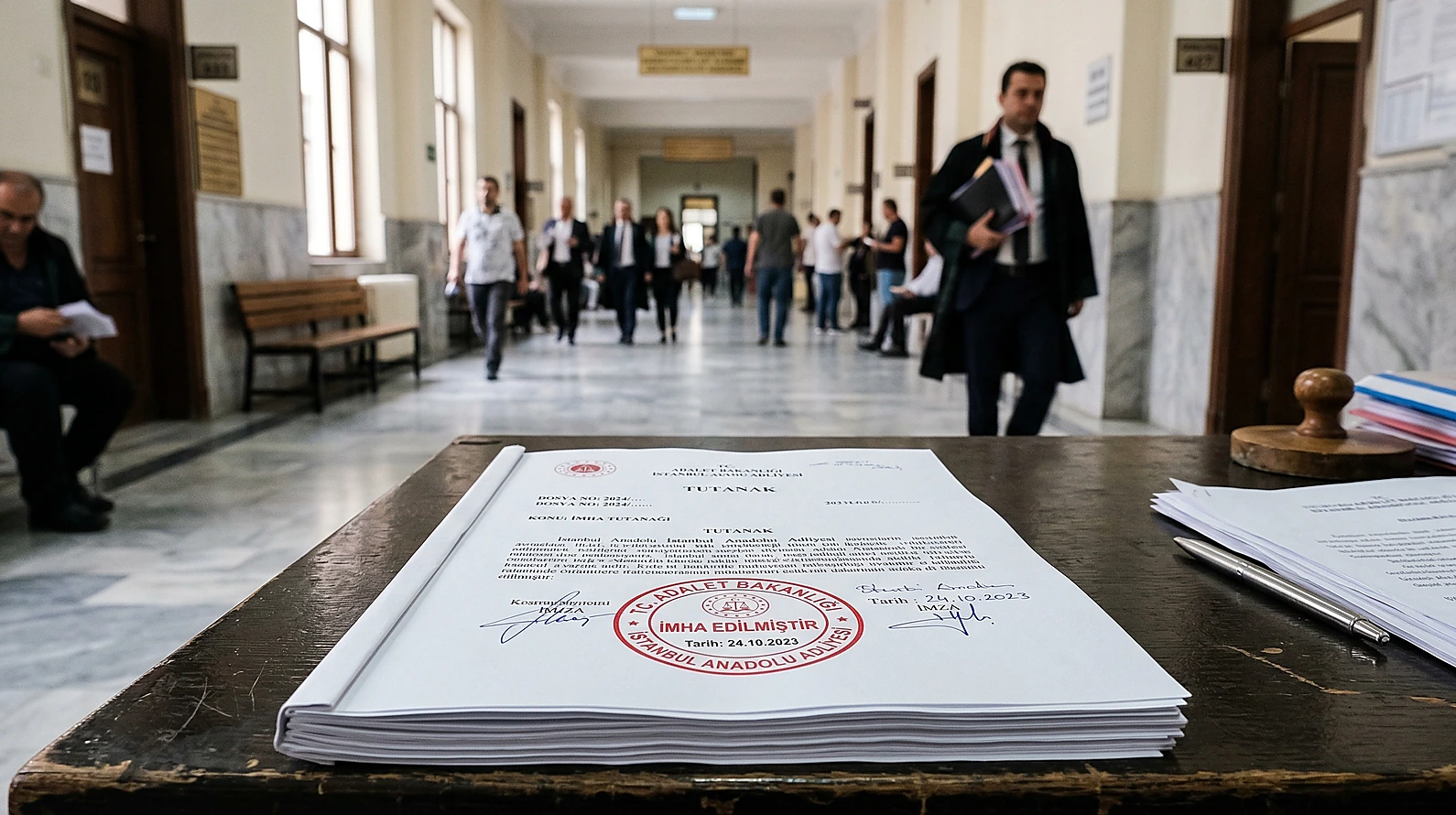 Hukuka aykırı delillerin imha sürecini temsil eden resmi belge görünümü.