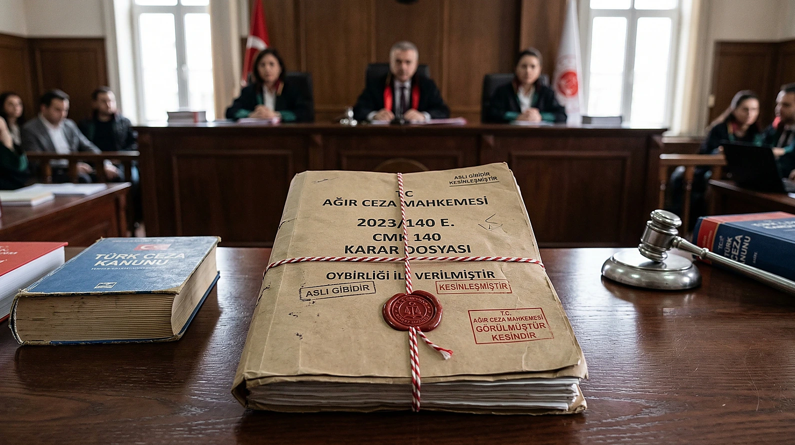 Ağır ceza mahkemesi teknik takip karar dosyası ve mühür detaylı görsel.