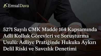 5271 Sayılı CMK Madde 164 Kapsamında Adli Kolluk Görevleri ve Soruşturma Usulü: Adliye Pratiğinde Hukuka Aykırı Delil Riski ve Savcılık Denetimi