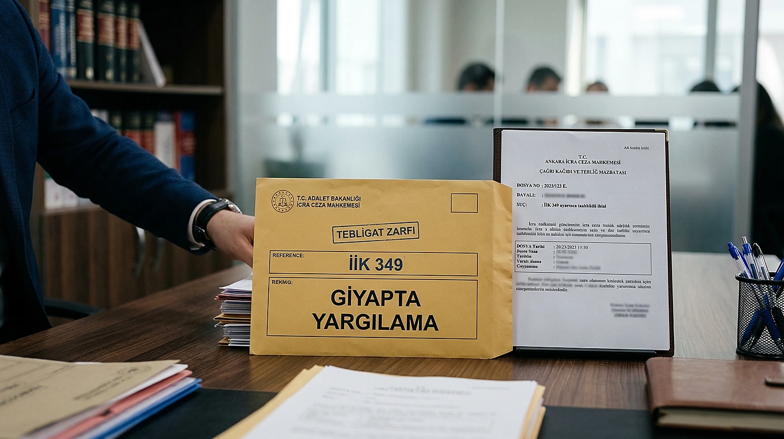 İcra ceza yargılamasına özgü ihtarlı davetiye ve çağrı kağıdı görseli.