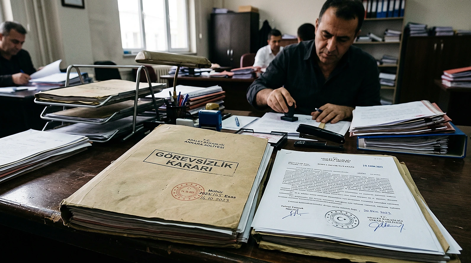 Mahkeme görevsizlik kararı sonrası istinabe evraklarının hukuki durumunu temsil eden dosya.