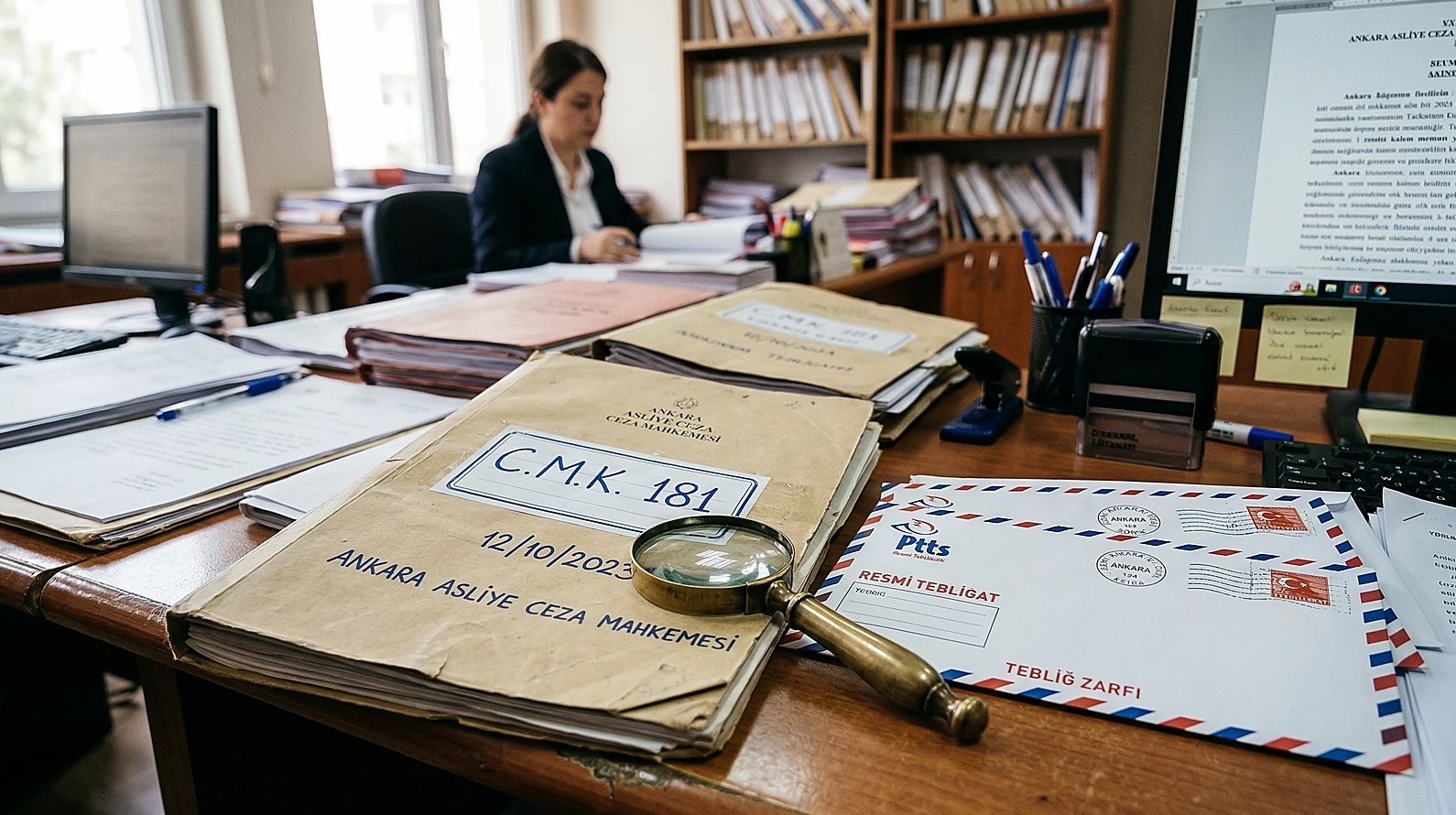 CMK 181 bildirim zarfları ve resmi dosya görünümü
