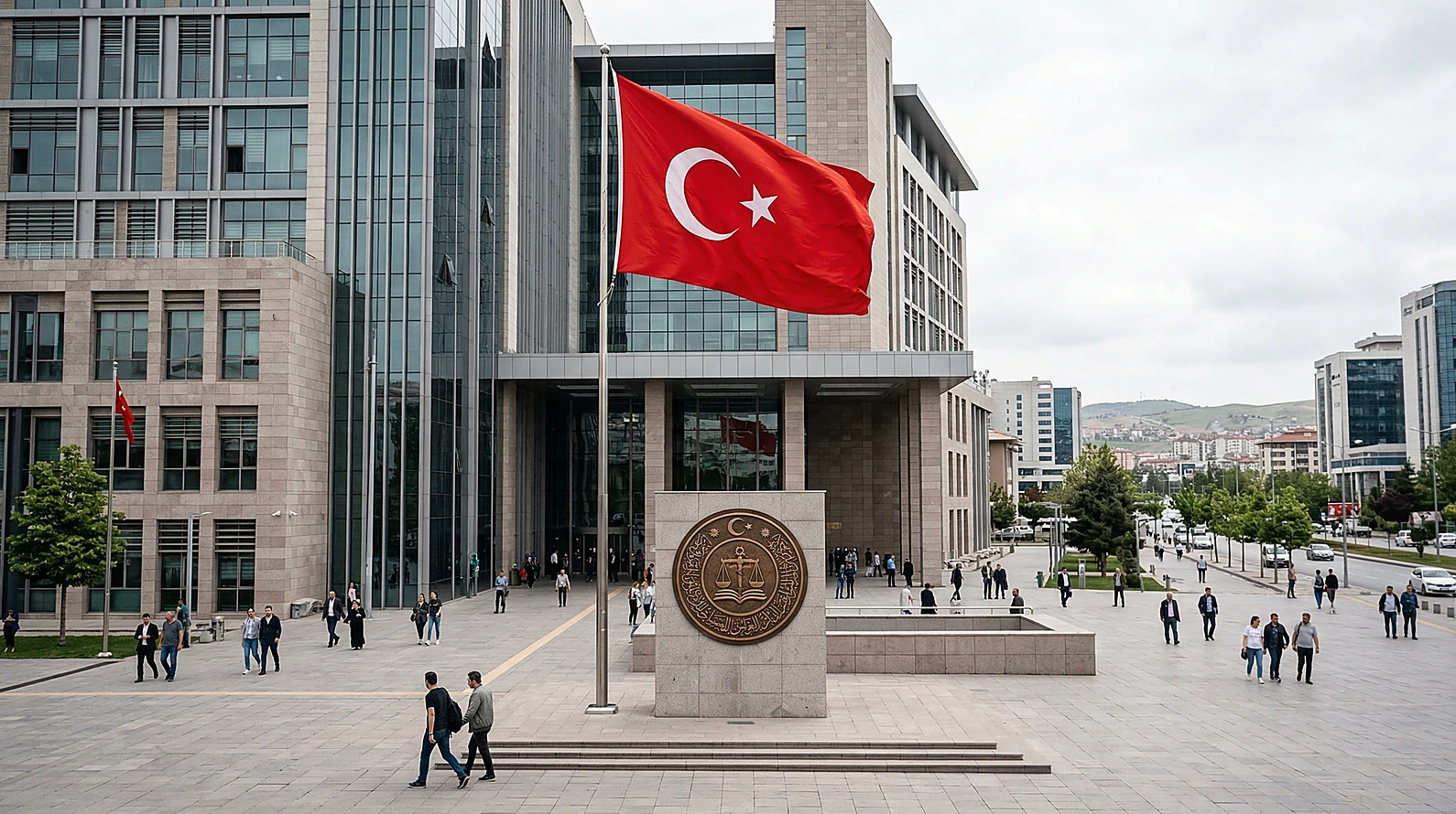 Diplomatik bağışıklık ve Ankara mahkemeleri yetkisini simgeleyen görsel.