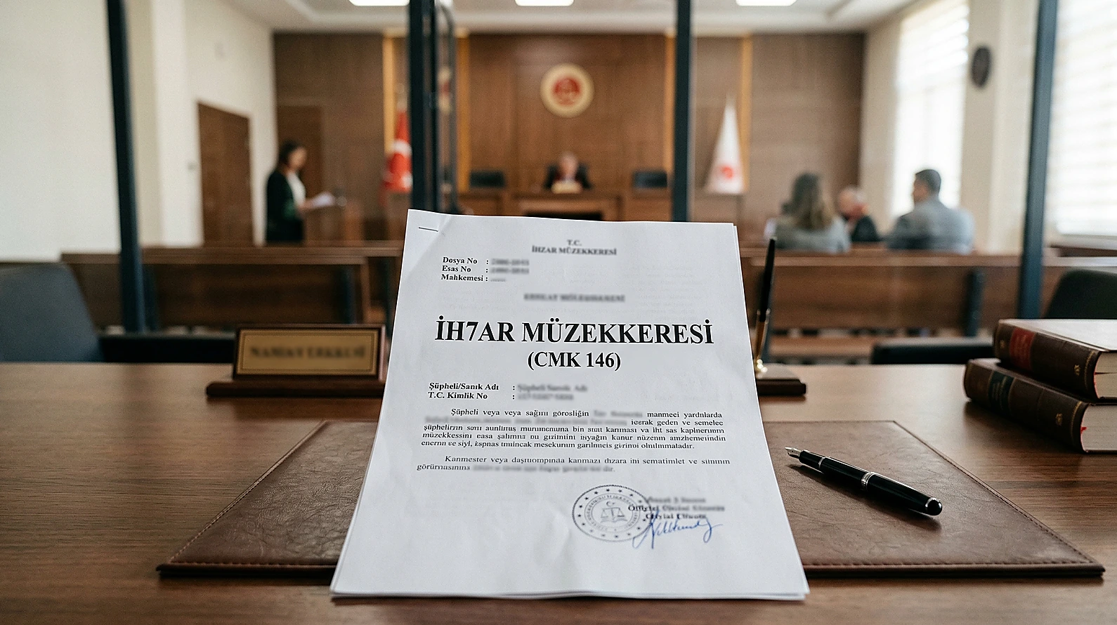 CMK 146 uyarınca düzenlenen zorla getirme kararı evrakı.