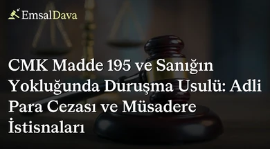 CMK Madde 195 ve Sanığın Yokluğunda Duruşma Usulü: Adli Para Cezası ve Müsadere İstisnaları