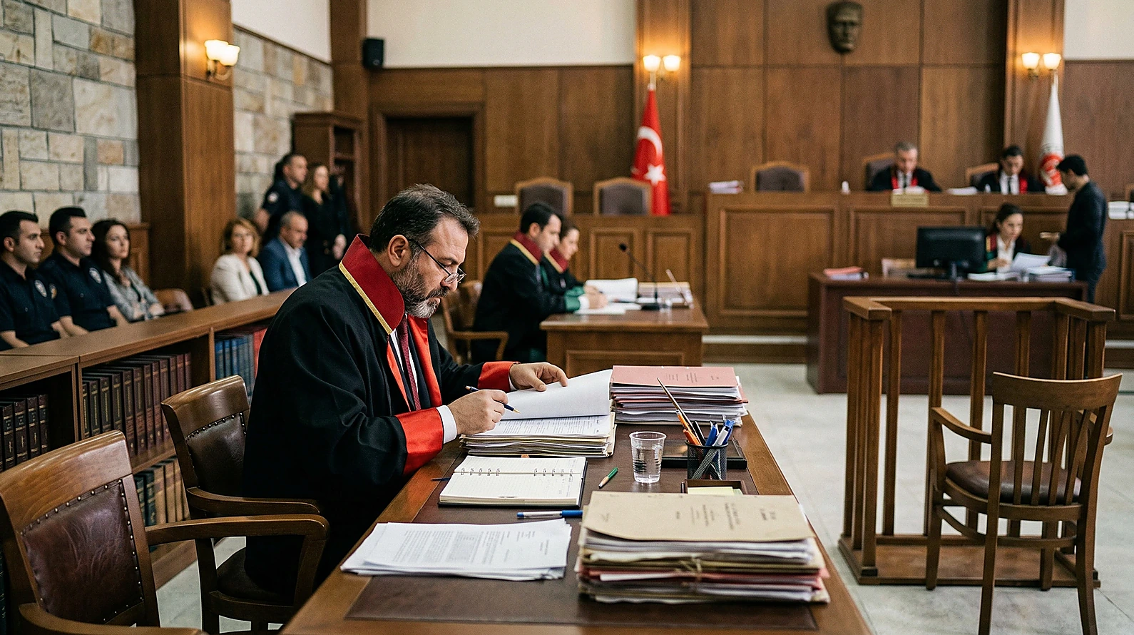 Duruşma salonunda sanığın yokluğunda görev yapan müdafi