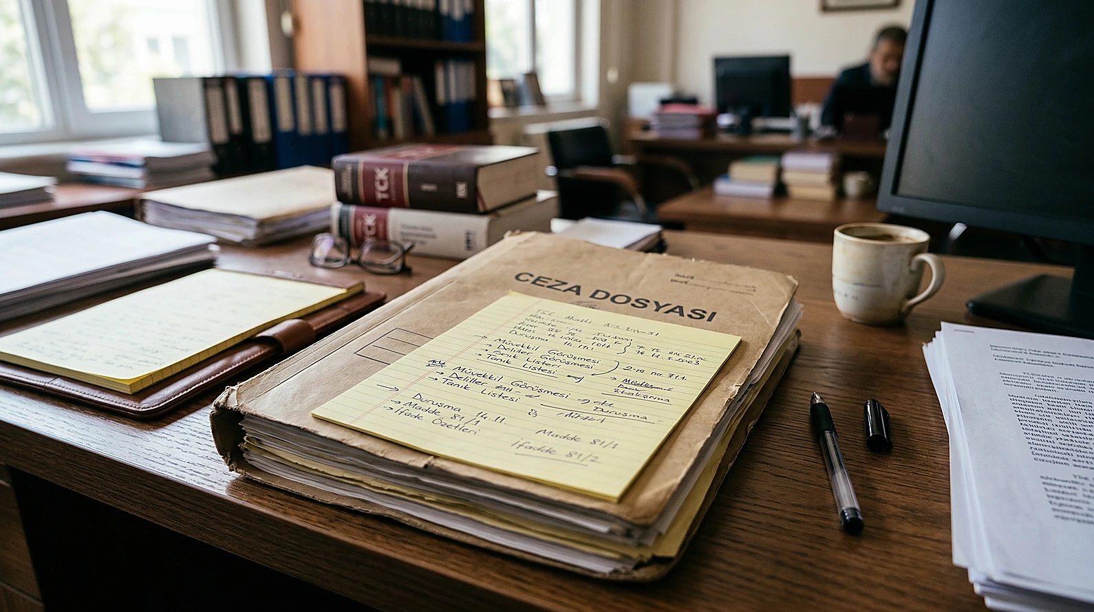 Avukatın duruşma öncesi hazırladığı çelişki giderme strateji notları.