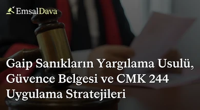 Gaip Sanıkların Yargılama Usulü, Güvence Belgesi ve CMK 244 Uygulama Stratejileri