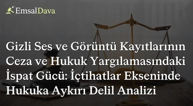 Gizli Ses ve Görüntü Kayıtlarının Ceza ve Hukuk Yargılamasındaki İspat Gücü: İçtihatlar Ekseninde Hukuka Aykırı Delil Analizi
