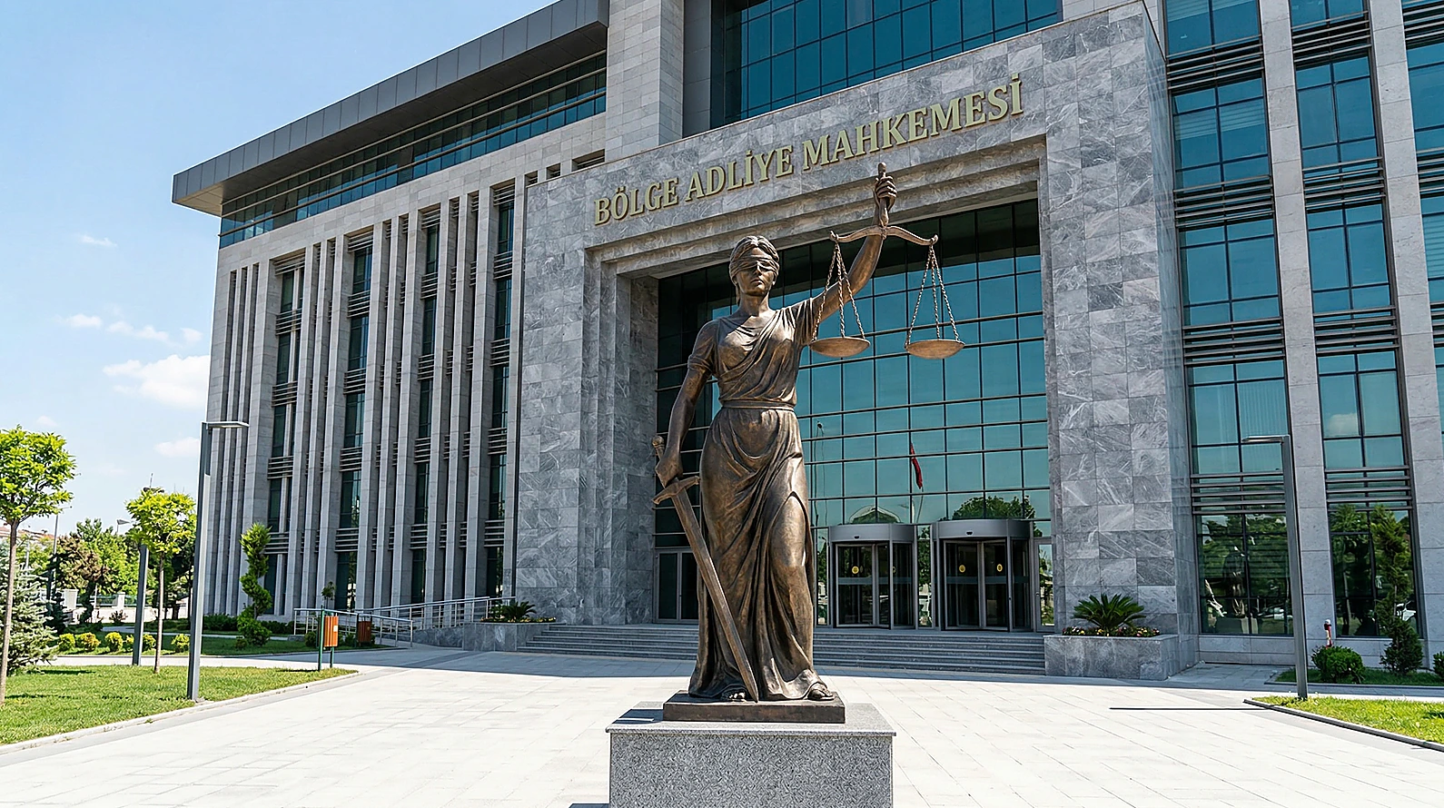 Bölge Adliye Mahkemesi ve yargısal denetim sürecini simgeleyen yapı.