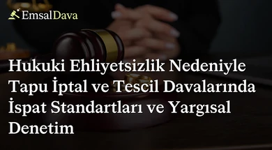 Hukuki Ehliyetsizlik Nedeniyle Tapu İptal ve Tescil Davalarında İspat Standartları ve Yargısal Denetim