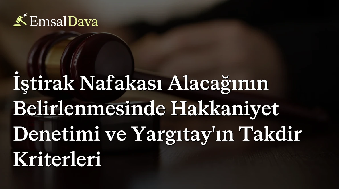 İştirak Nafakası Alacağının Belirlenmesinde Hakkaniyet Denetimi ve Yargıtay’ın Takdir Kriterleri