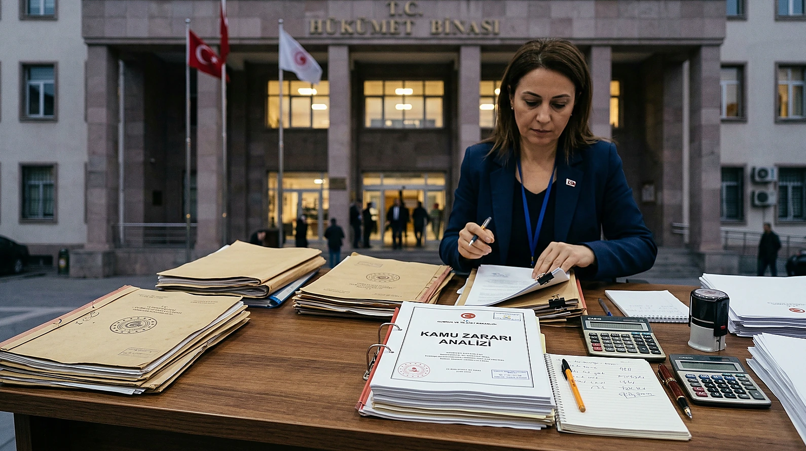 Kamu zararı analizi ve hesaplama dosyalarının profesyonel görünümü.