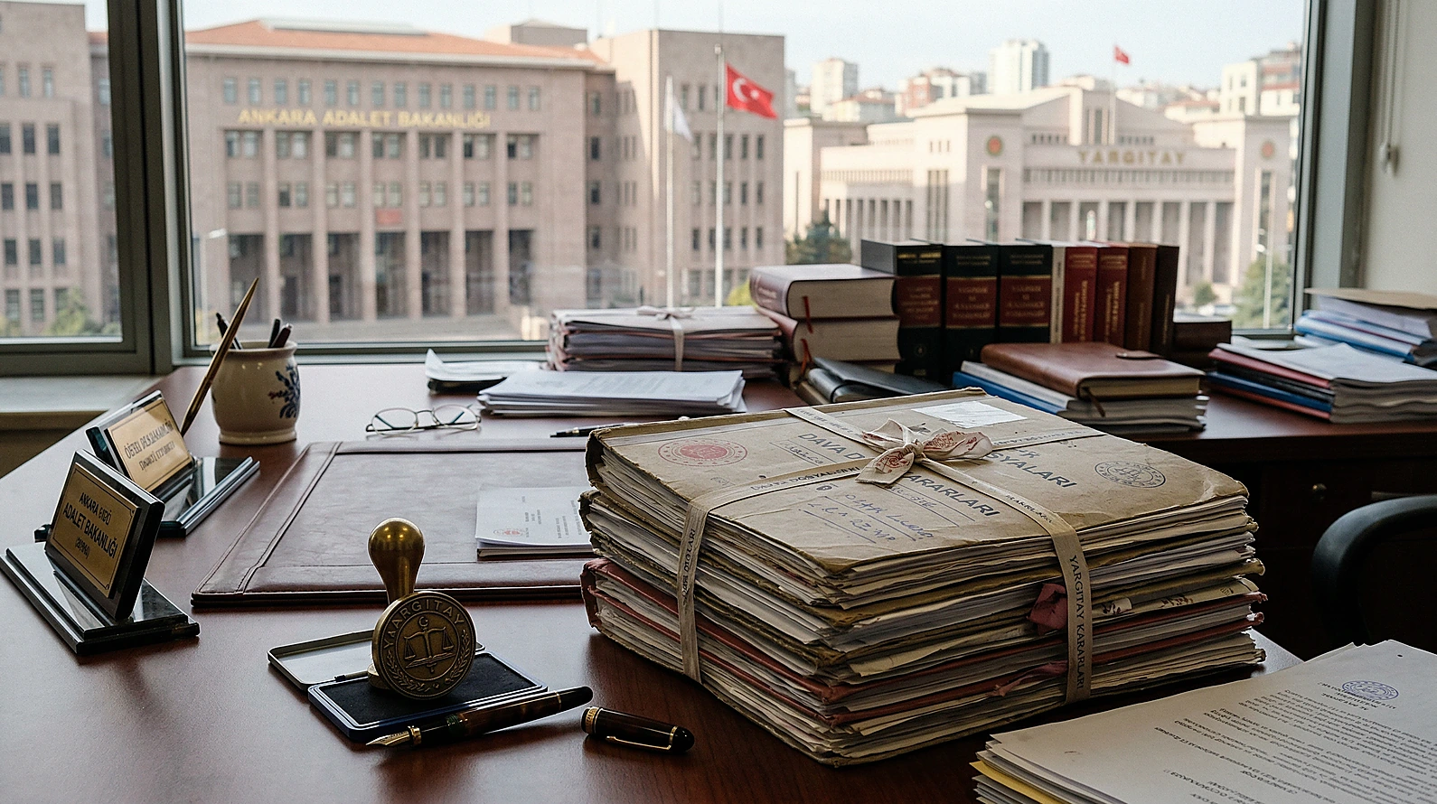 Kanun yararına bozma başvuru sürecini ve kurumlar arası yazışmaları temsil eden görsel.