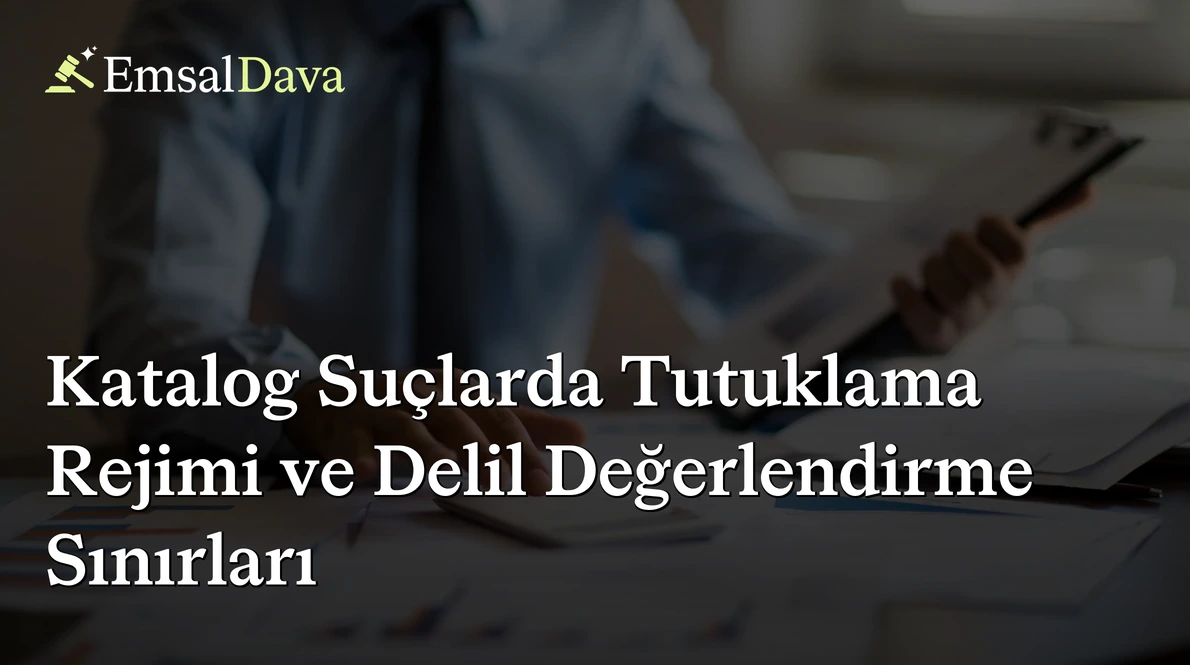 Katalog Suçlarda Tutuklama Rejimi ve Delil Değerlendirme Sınırları