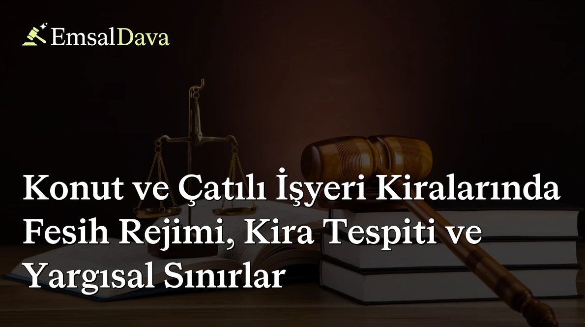 Konut ve Çatılı İşyeri Kiralarında Fesih Rejimi, Kira Tespiti ve Yargısal Sınırlar