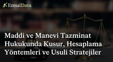 Maddi ve Manevi Tazminat Hukukunda Kusur, Hesaplama Yöntemleri ve Usuli Stratejiler