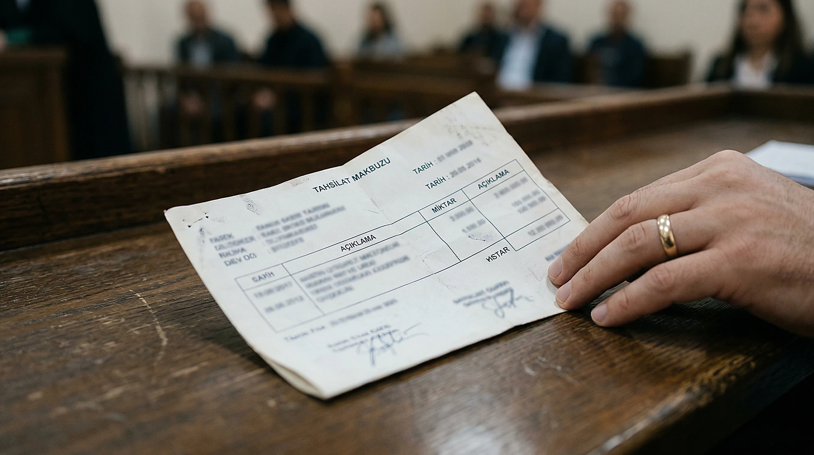 TCK 168 kapsamında zararın giderildiğini gösteren ödeme belgesi simülasyonu.
