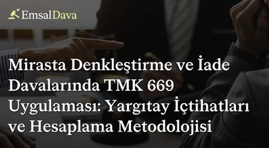 Mirasta Denkleştirme ve İade Davalarında TMK 669 Uygulaması: Yargıtay İçtihatları ve Hesaplama Metodolojisi