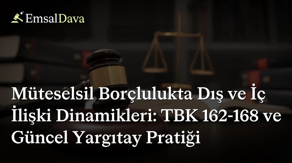 Müteselsil Borçlulukta Dış ve İç İlişki Dinamikleri: TBK 162-168 ve Güncel Yargıtay Pratiği