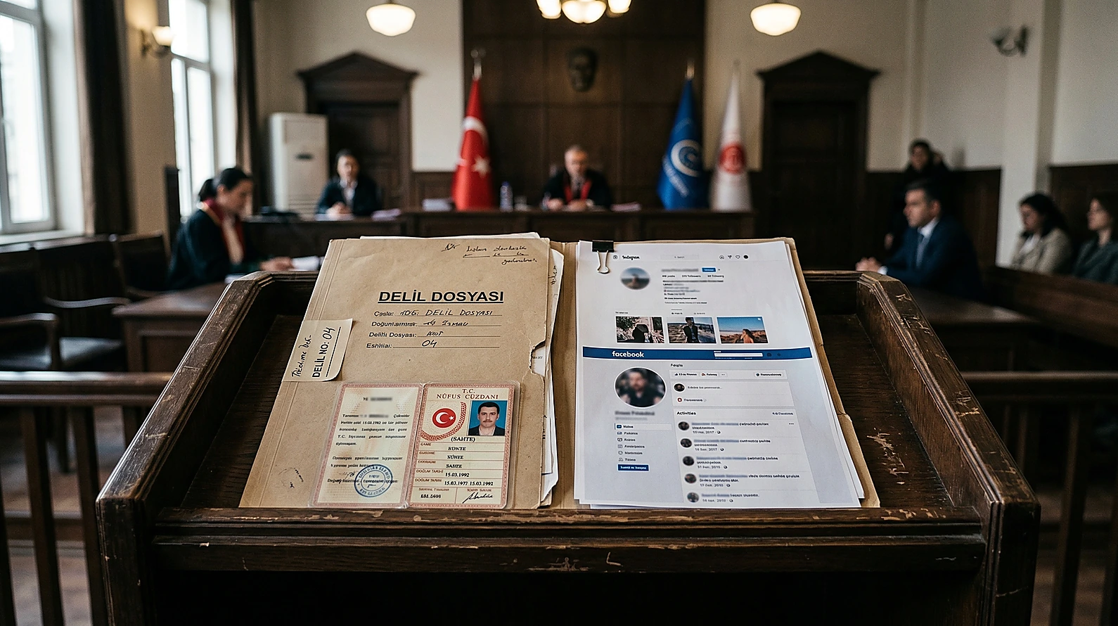 Hukuki hata savunmasına dayanak oluşturan kimlik ve dijital delil dosyası.