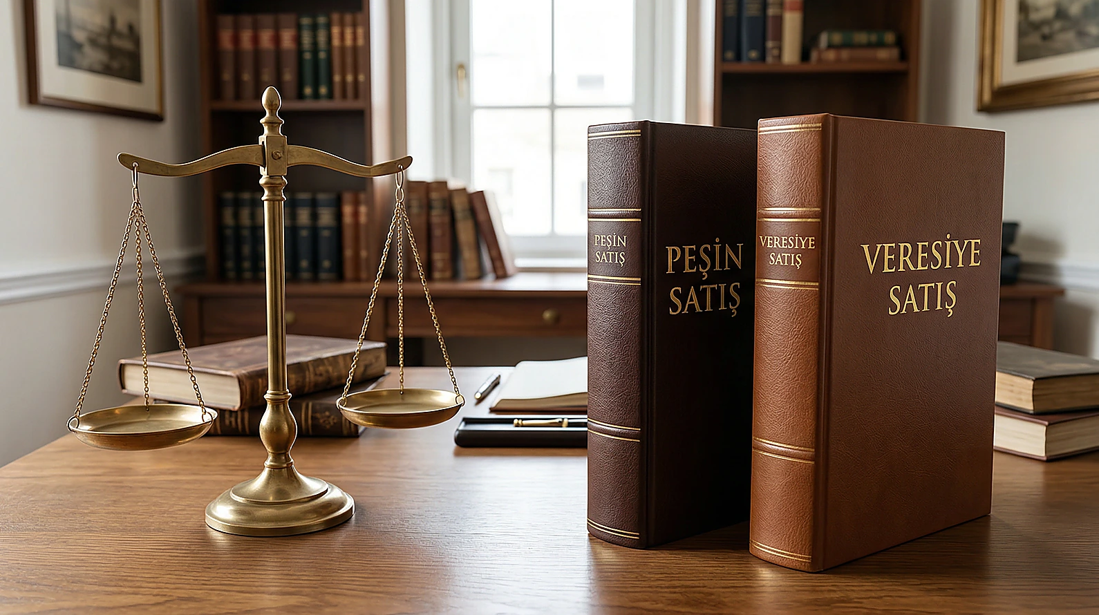 Peşin ve veresiye satış ayrımında ispat yükü dengesini gösteren hukuki konsept.
