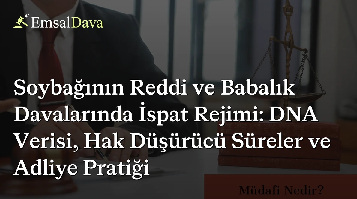 Soybağının Reddi ve Babalık Davalarında İspat Rejimi: DNA Verisi, Hak Düşürücü Süreler ve Adliye Pratiği