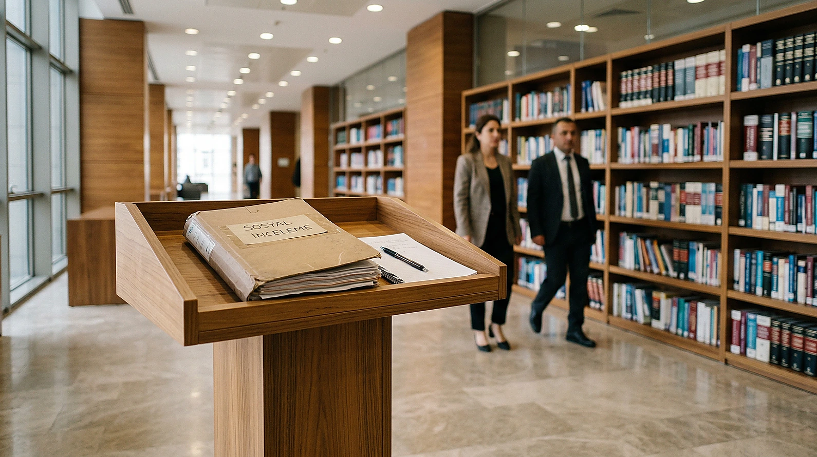 Adliye ortamında hazırlanan sosyal inceleme dosyası görünümü.