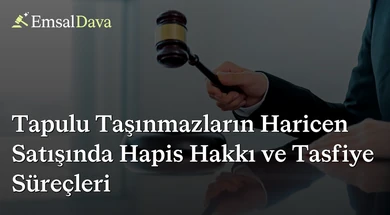 Tapulu Taşınmazların Haricen Satışında Hapis Hakkı ve Tasfiye Süreçleri
