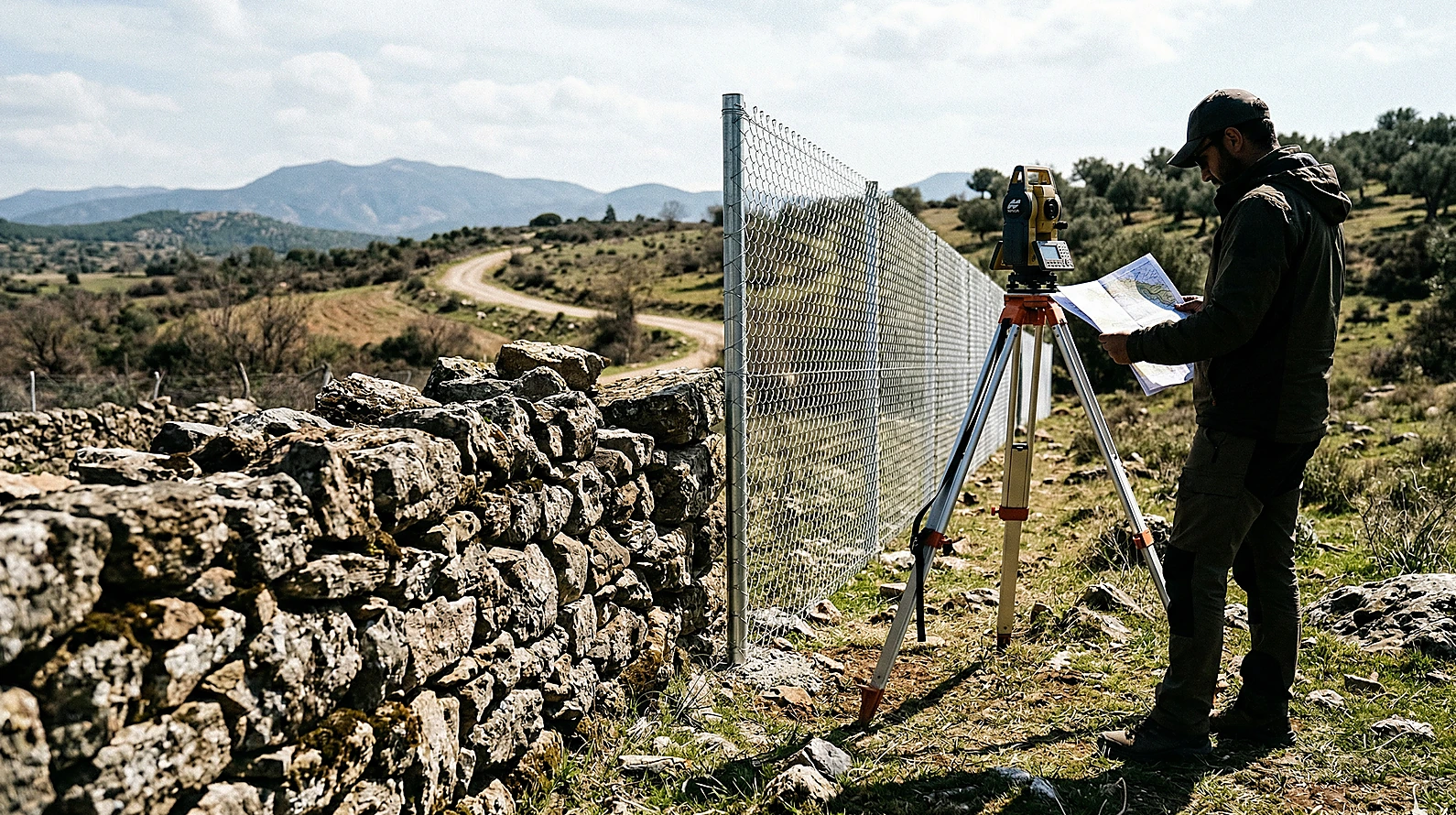 Arazi sınır tespiti ve teknik ölçüm detayları
