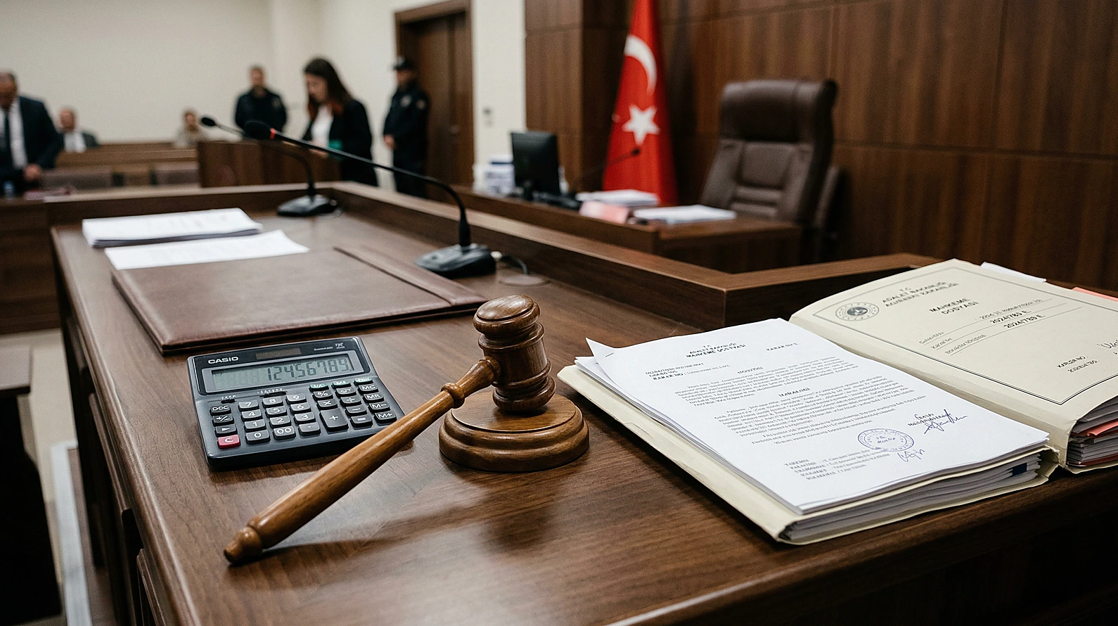 Adli para cezası hesaplama ve mahkeme kararlarında usul hataları temalı görsel.