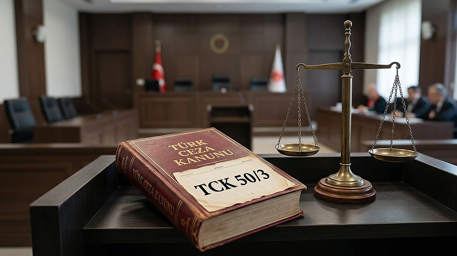TCK 50/3 uyarınca hapis cezasının çevrilme şartlarını gösteren hukuki şema.
