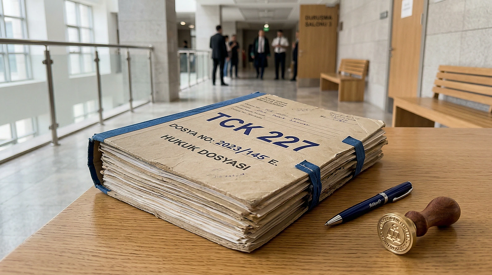 TCK 227 fuhuş suçu dosyası ve resmi mühür.